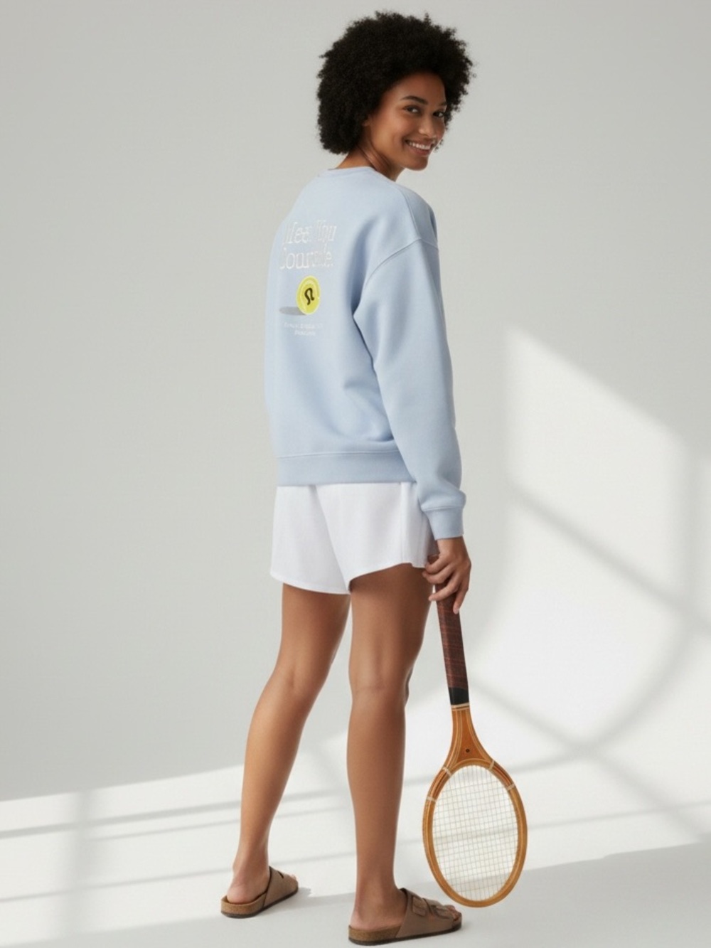 NWT Lululemon Big Cozy Oversized Tennis Pullover Sweatshirt Serene Blue L